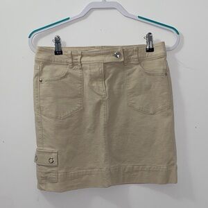 White House Black Market Tan Mini Skirt